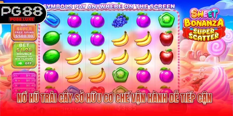 Nổ hũ trái cây sở hữu cơ chế vận hành dễ tiếp cận